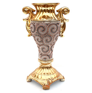 Gold Plated Ceramic Vase