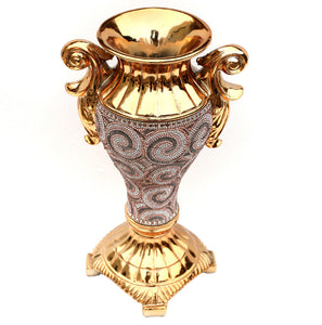 Gold Plated Ceramic Vase