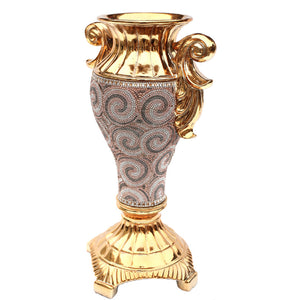 Gold Plated Ceramic Vase