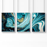 Abstract Marble Teal painting