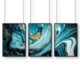 Abstract Marble Teal painting